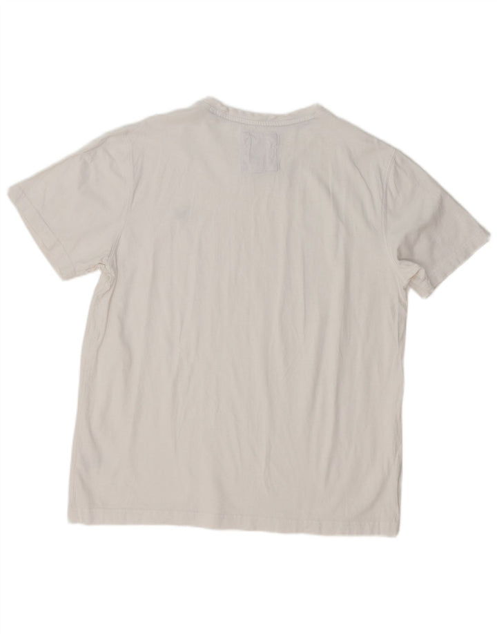 Crew Clothing T-shirt da uomo Top grande in cotone bianco