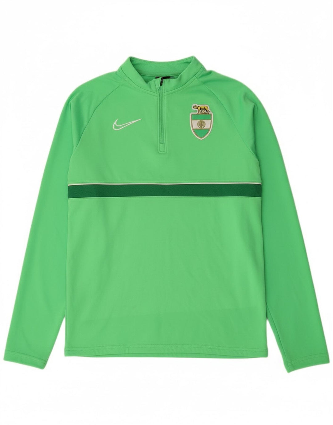 Top della tuta pullover con zip e collo Nike Alba Roma da ragazzo, 12-13 anni, grande, verde