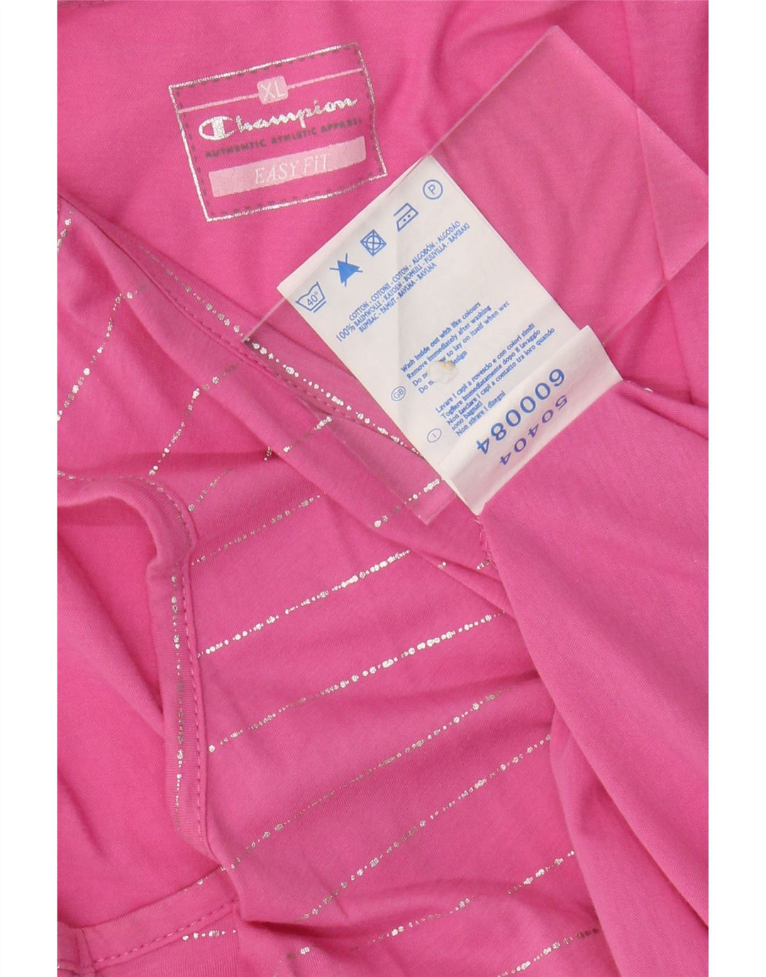 Abito t-shirt senza maniche vestibilità facile da donna CHAMPION UK 18 XL a righe rosa