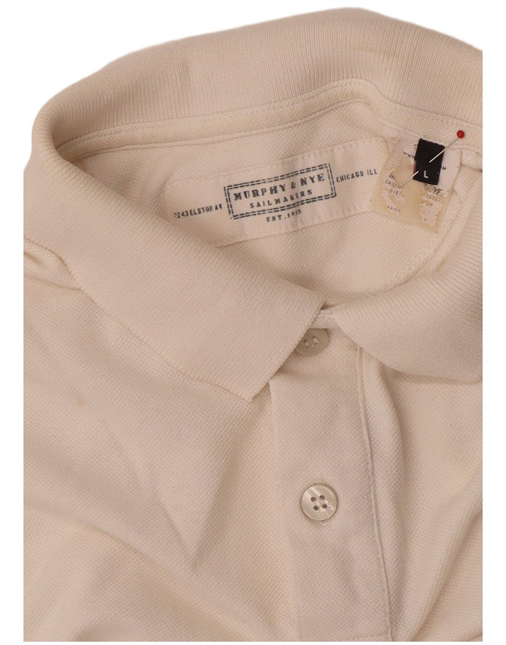 Polo da donna Murphy & Nye UK 16 grande cotone bianco