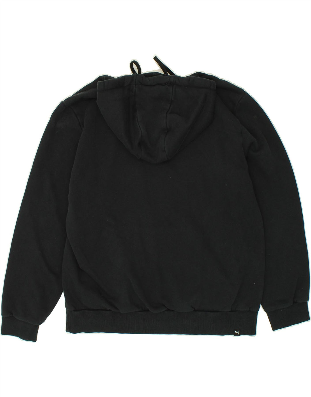 PUMA Mens Graphic Hoodie Jumper Large Black Cotton Vintage Puma and Second-Hand Puma from Messina Hembry 