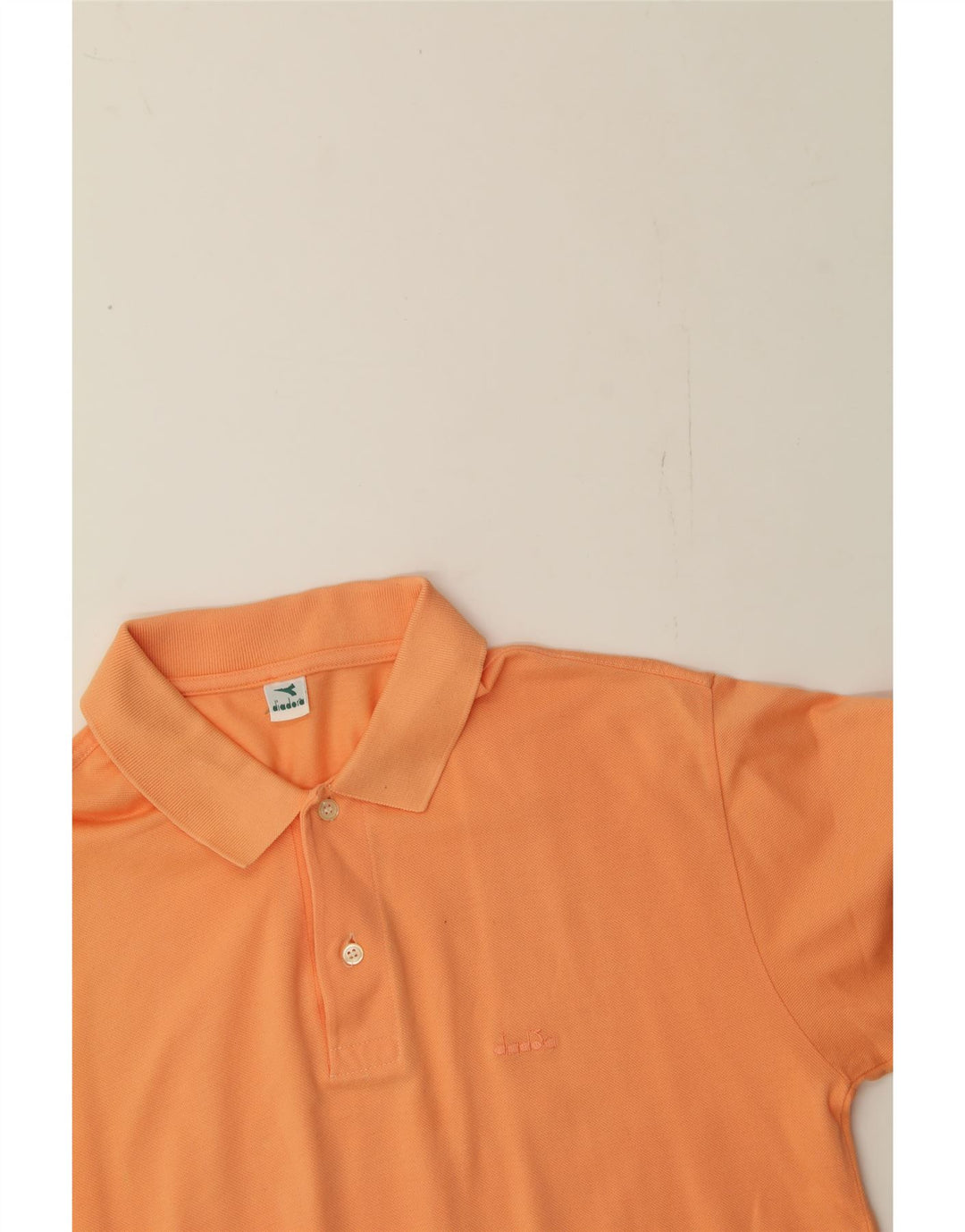 DIADORA Mens Polo Shirt Large Orange Cotton Vintage Diadora and Second-Hand Diadora from Messina Hembry 