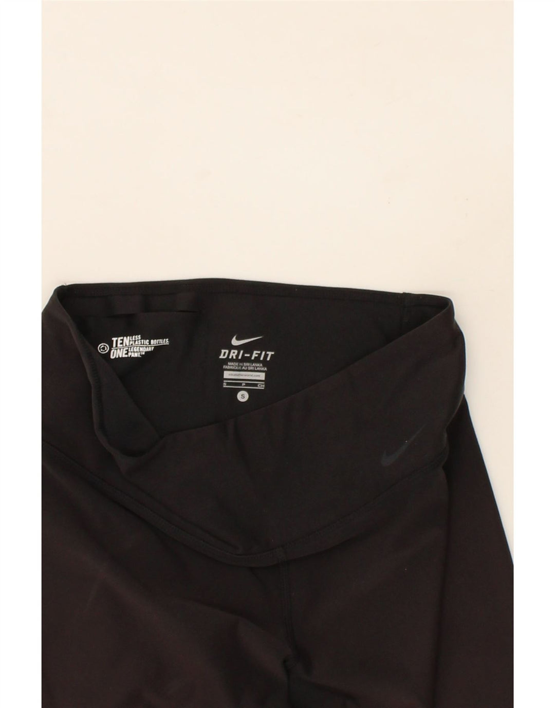 NIKE Womens Dri Fit Capri Tracksuit Trousers UK 8 Small  Black Polyester Vintage Nike and Second-Hand Nike from Messina Hembry 