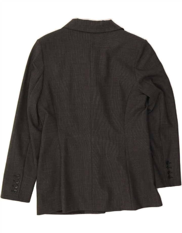 MEXX Womens Longline 3 Button Blazer Jacket UK 14 Medium Grey Polyester Vintage Mexx and Second-Hand Mexx from Messina Hembry 