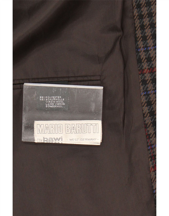 Giacca blazer da uomo MARIO BARUTTI UK 40 grande pied de poule multicolore