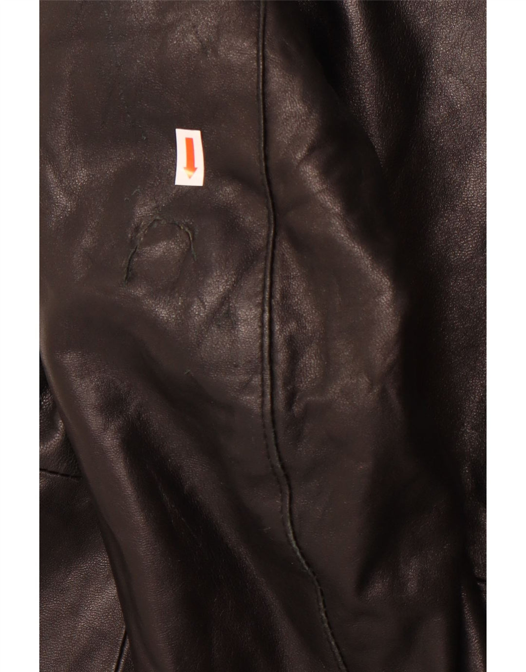 VINTAGE Womens Leather Coat IT 46 Large Black Leather