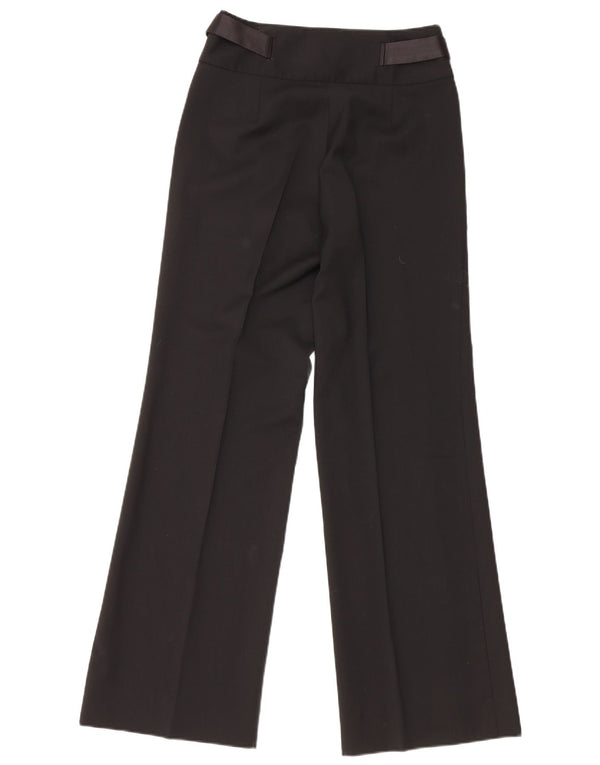 Pantaloni casual a gamba larga da donna Massimo Dutti EU 36 XS W26 L30 Lana nera
