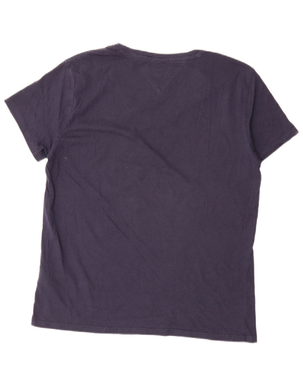 T-shirt da uomo con vestibilità regolare Tommy Hilfiger Top in cotone blu navy medio
