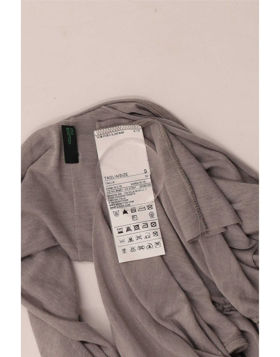 Abito Halter da donna Benetton UK 8 Small Viscosa grigia