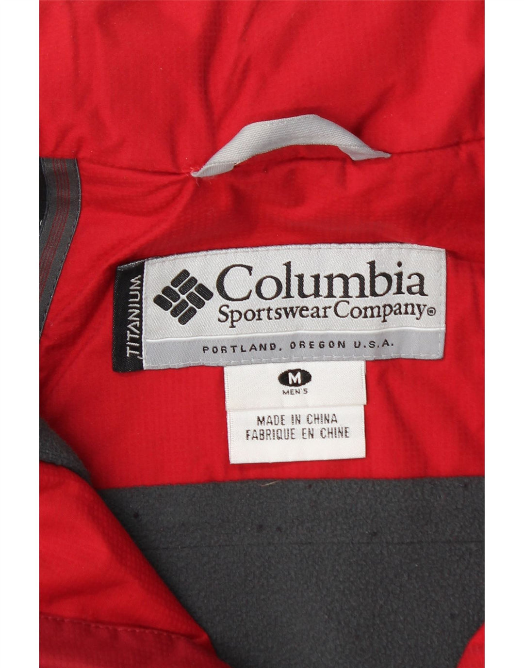COLUMBIA Mens Windbreaker Jacket UK 38 Medium Red Nylon Vintage Columbia and Second-Hand Columbia from Messina Hembry 