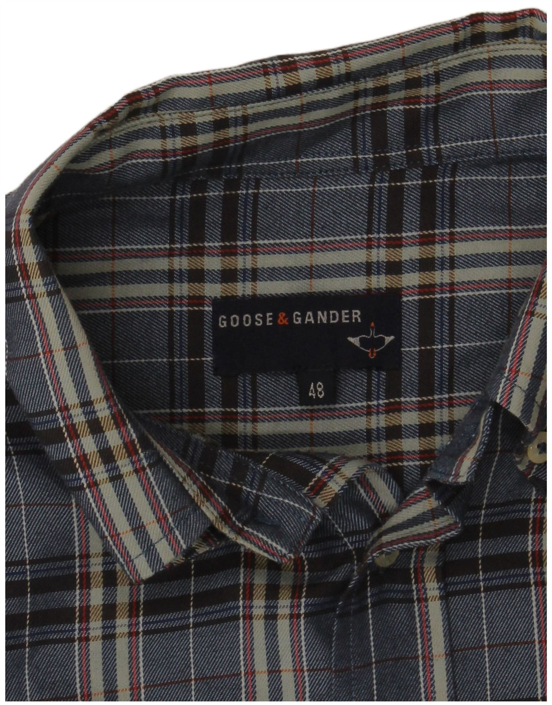 Camicia in flanella da uomo Goose & Gander IT 48 medio blu navy a quadri