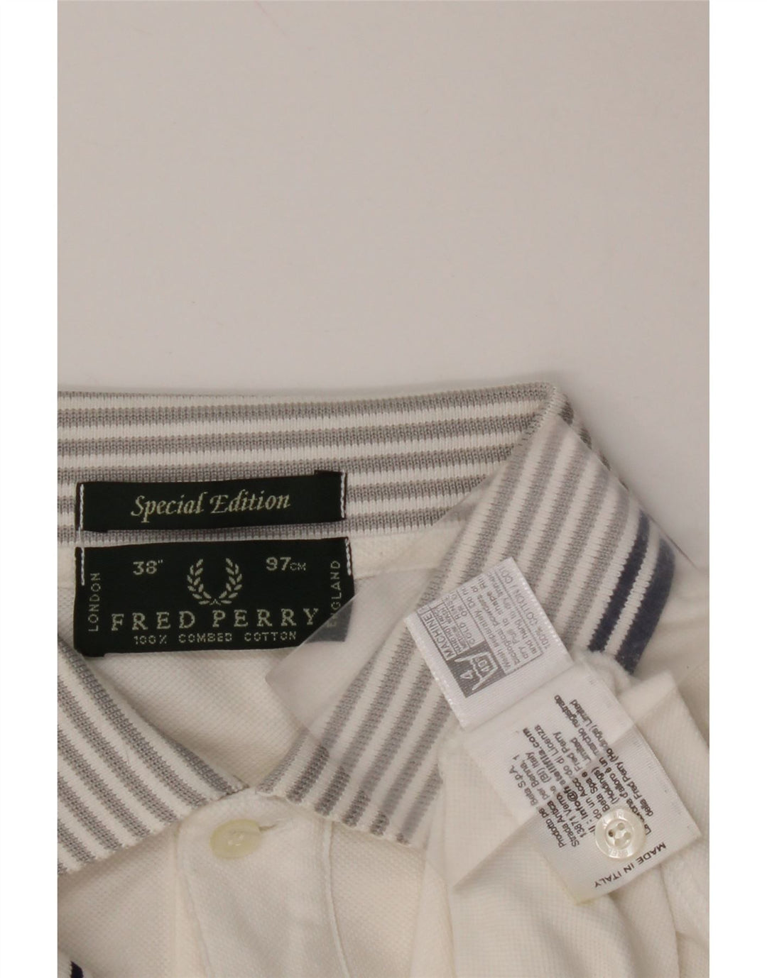 FRED PERRY Polo da uomo in edizione speciale piccola in cotone bianco