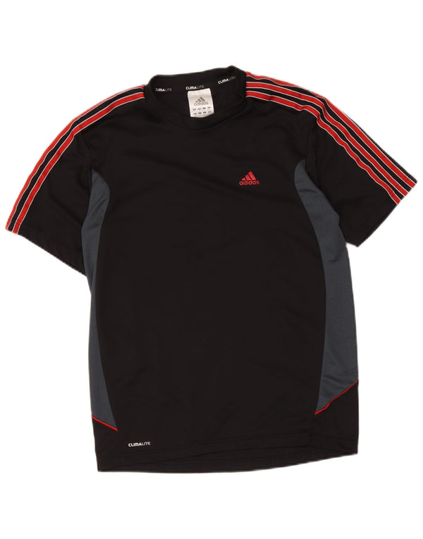 T-shirt Adidas Climalite da uomo, piccola, in poliestere color block nero
