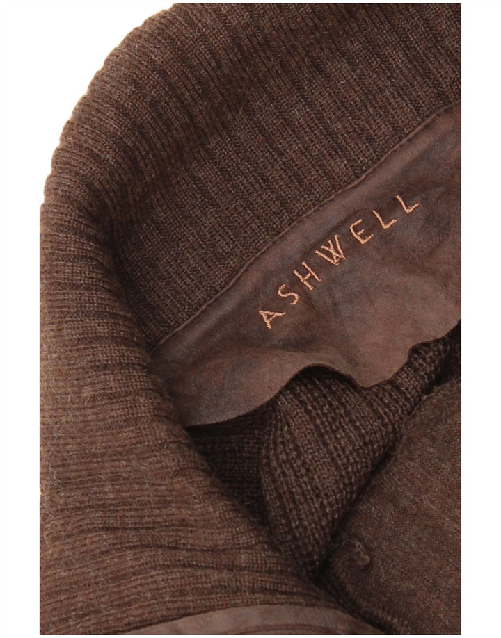 Maglione cardigan da uomo Ashwell IT 50 lana vergine marrone medio