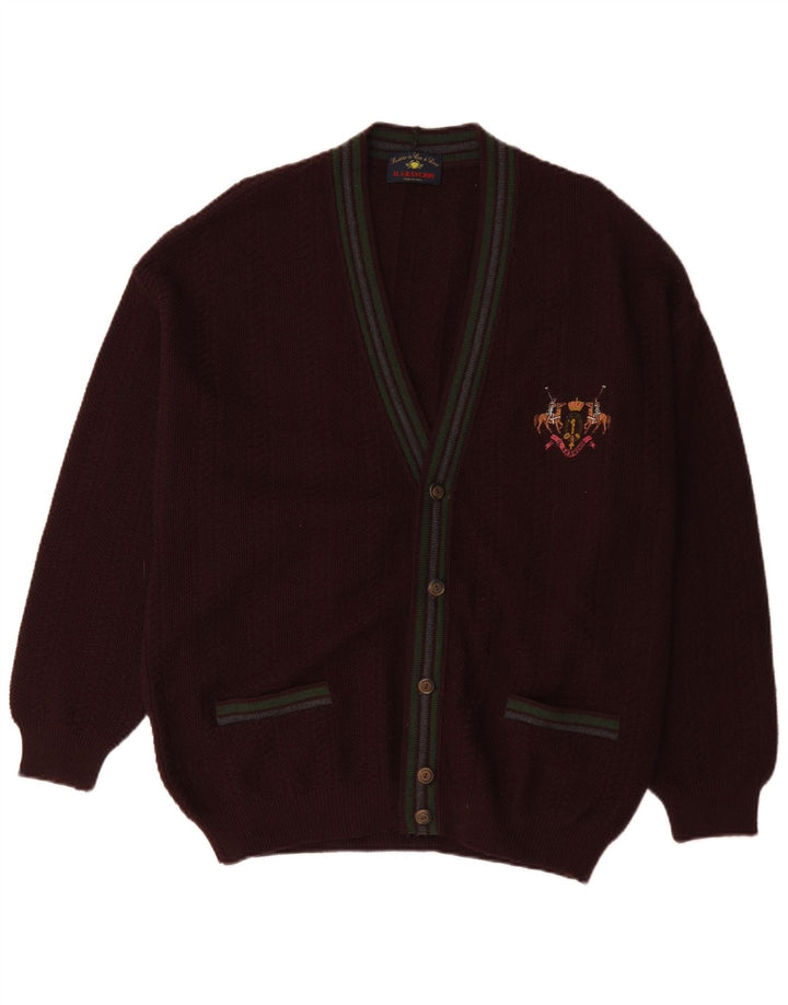 Maglione cardigan da uomo Il Granchio XL Bordeaux