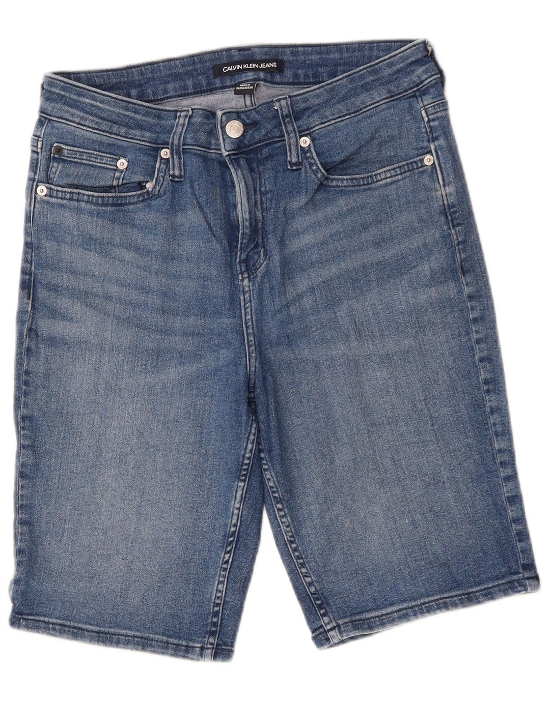 Bermuda in denim da bambino Calvin Klein 9-10 anni W28 cotone blu