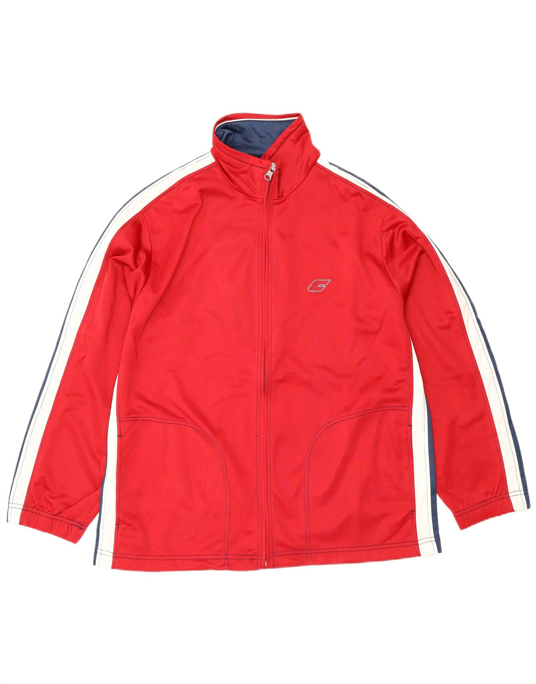 Giacca da tuta da uomo F.LLI Campagnolo in poliestere color block rosso medio