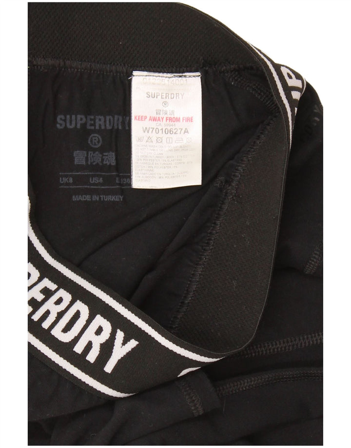 Leggings grafici da donna SUPERDRY UK 8 piccolo cotone nero