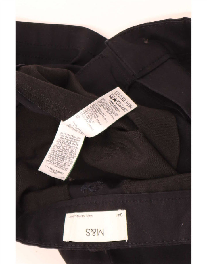 Pantaloncini cargo da uomo Marks & Spencer W34 grandi in cotone nero