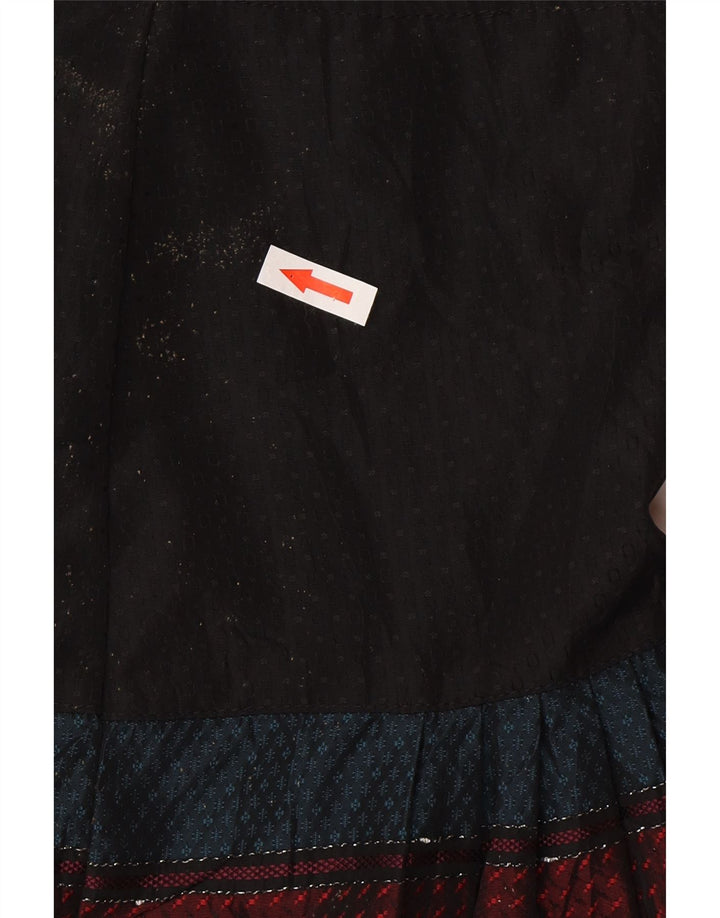 Gonna a trapezio da donna Benetton W30 media nera a righe