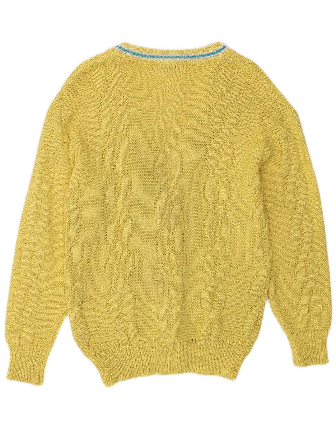 Maglione cardigan da uomo vintage giallo medio