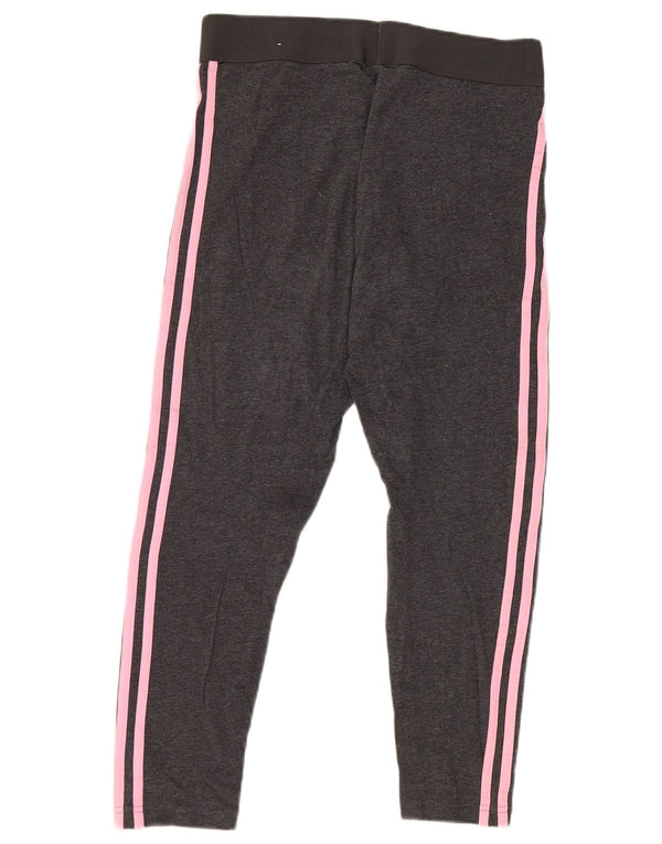 Leggings corti Adidas da donna UK 12/14 Cotone grigio medio