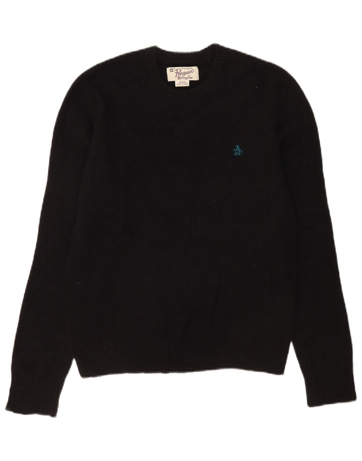 Maglione Bolero da donna Penguin UK 12 medio nero in lana d'agnello