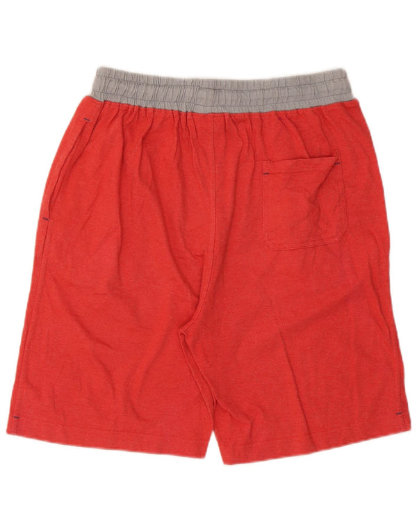 Pantaloncini sportivi da uomo Weird Fish, grandi, in cotone color block rosso