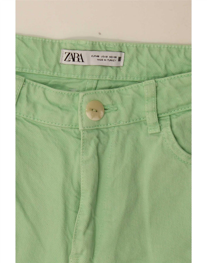 Jeans dritti da donna Zara EU 40 medio W30 L26 cotone verde