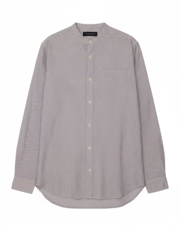 JACK & JONES Mens Shirt Medium Blue Pinstripe Cotton Classic Vintage Jack & Jones and Second-Hand Jack & Jones from Messina Hembry 