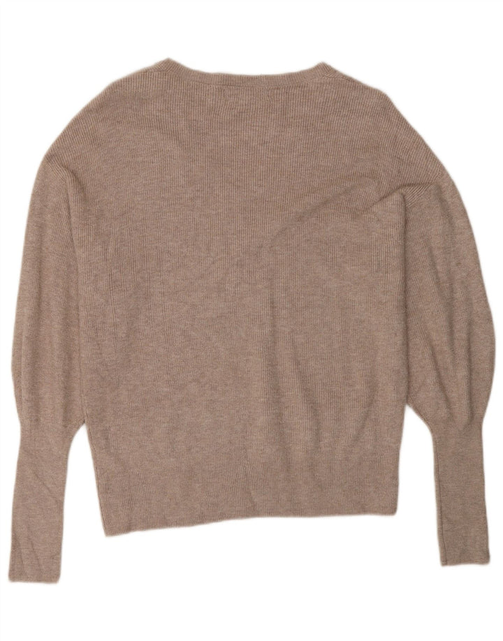 Maglione oversize con scollo a V da donna Marks & Spencer UK 6 XS Beige