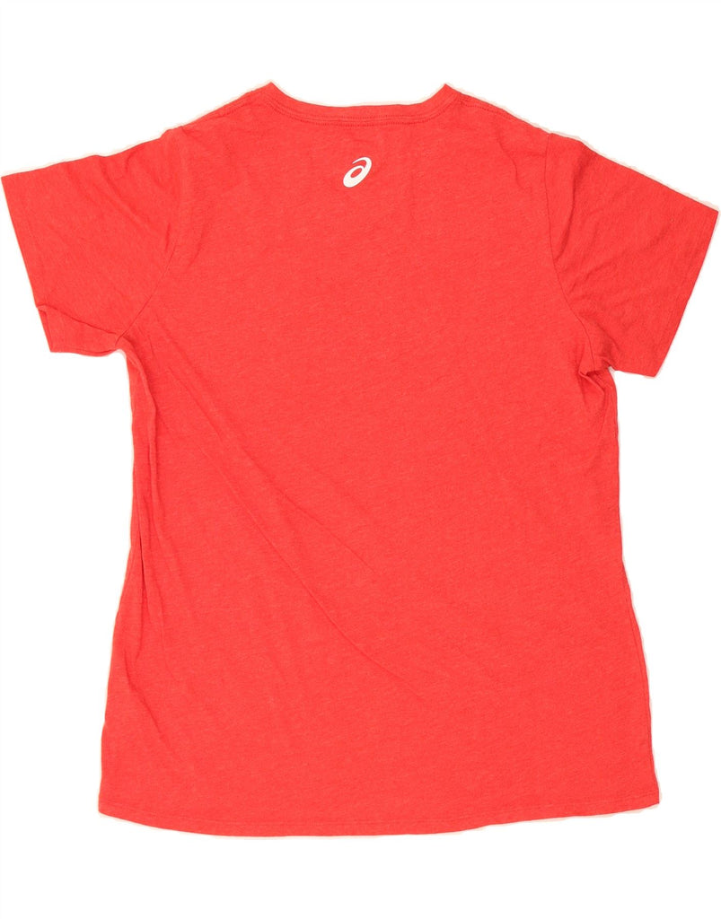 ASICS Womens Big & Tall Graphic T-Shirt Top UK 18 XL Red Cotton Vintage Asics and Second-Hand Asics from Messina Hembry 