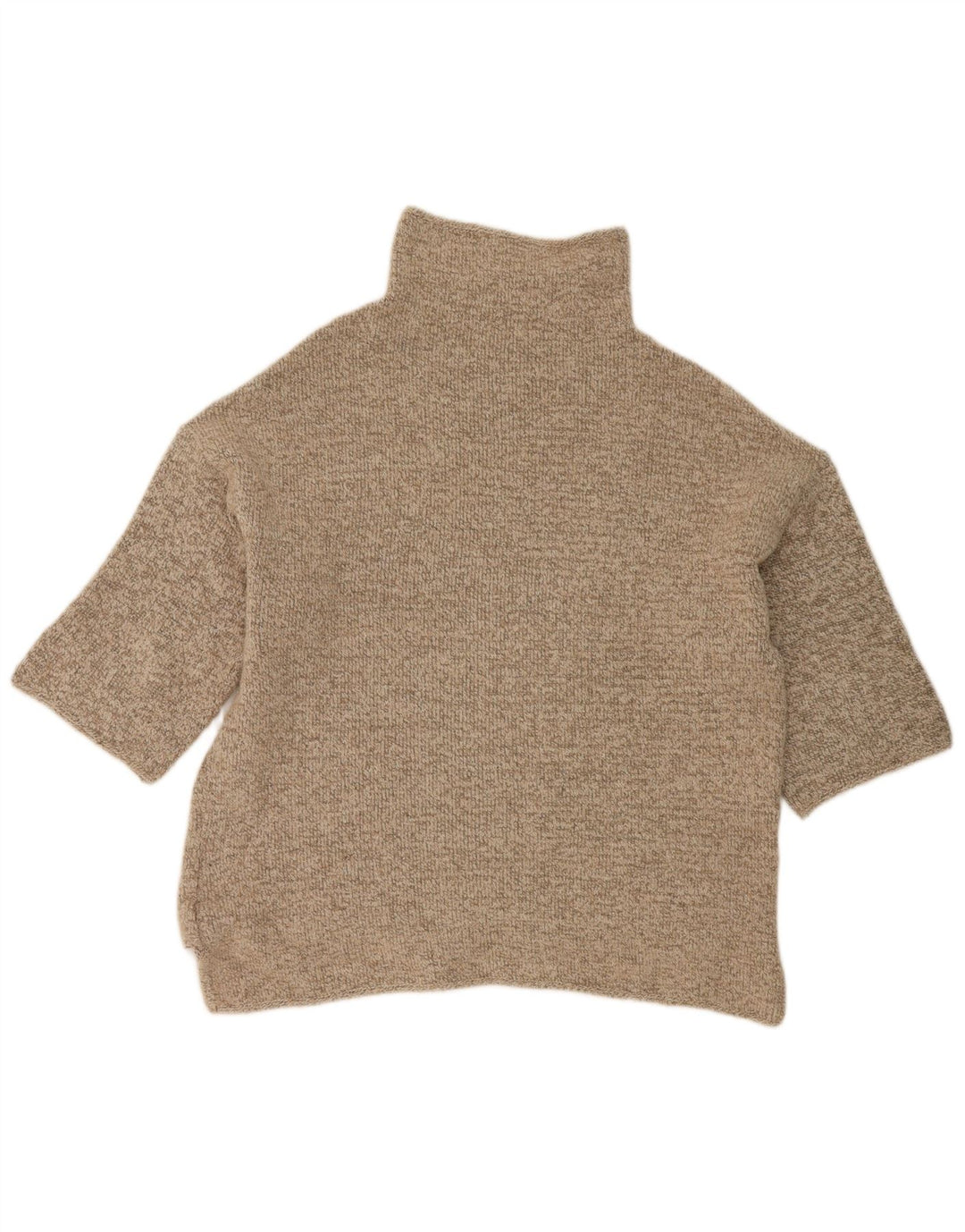 Maglione Zara da donna con collo dolcevita e maniche a 3/4 UK 14 Beige medio