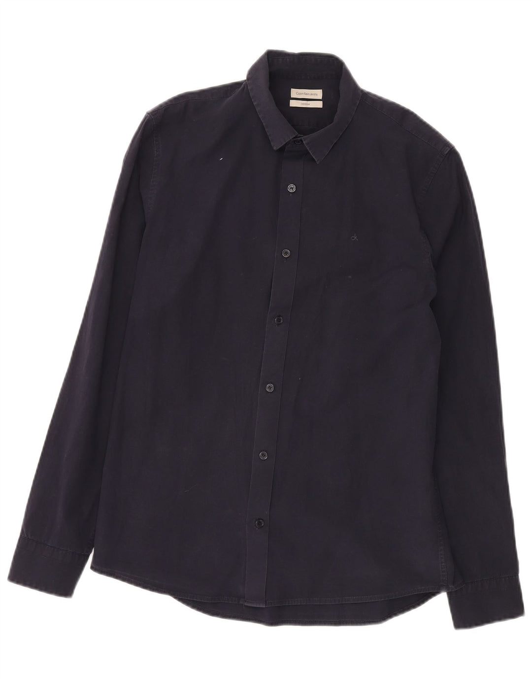 CALVIN KLEIN JEANS Camicia da uomo in cotone blu navy medio