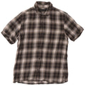 Camicia a maniche corte da uomo All Saints in Lyocell grigio medio a quadri