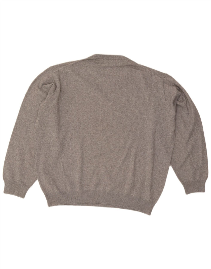 Maglione maglione girocollo da uomo Pierre Cardin XL grigio acrilico