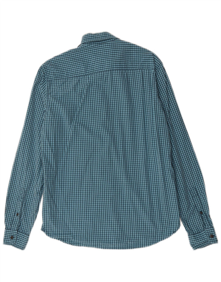 Camicia Timberland da uomo slim fit in cotone a quadretti blu medio