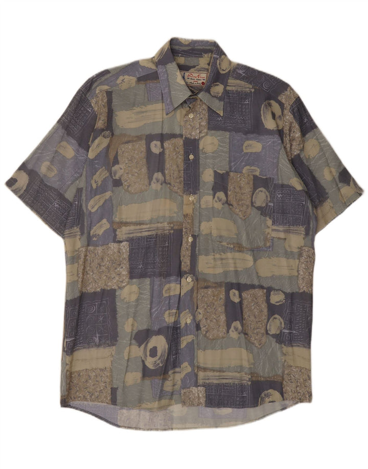 Camicia Uomo Manica Corta Dino Erre Patchwork Medio Multicolore