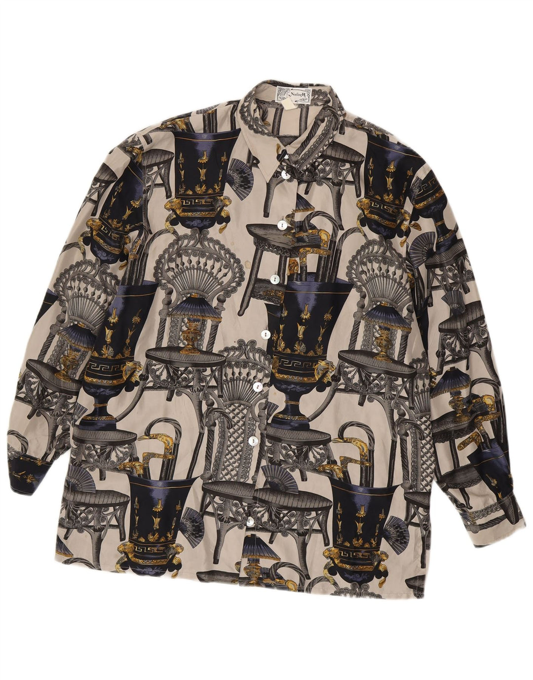 Camicetta da donna con motivo astratto Nadine H UK 14 grande multicolore