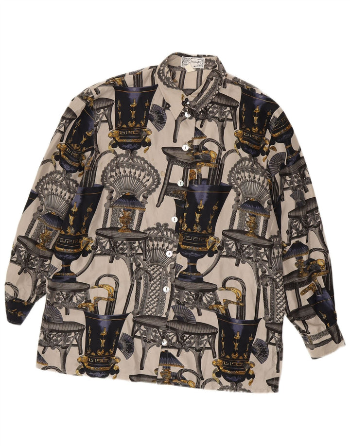 Camicetta da donna con motivo astratto Nadine H UK 14 grande multicolore