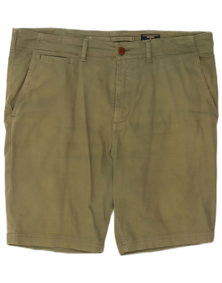 Pantaloncini chino da uomo SUPERDRY W36 grandi cotone kaki