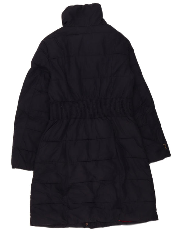 Cappotto imbottito da donna Joules UK 12 medio poliestere blu navy