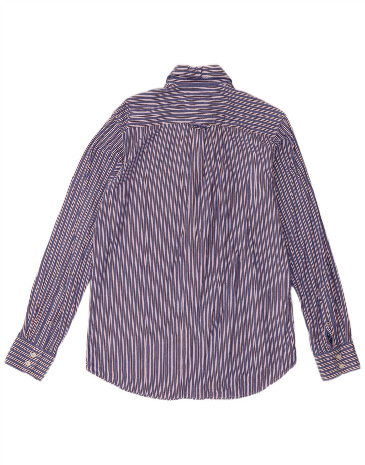 Crew Clothing Camicia da uomo piccola in cotone a righe blu
