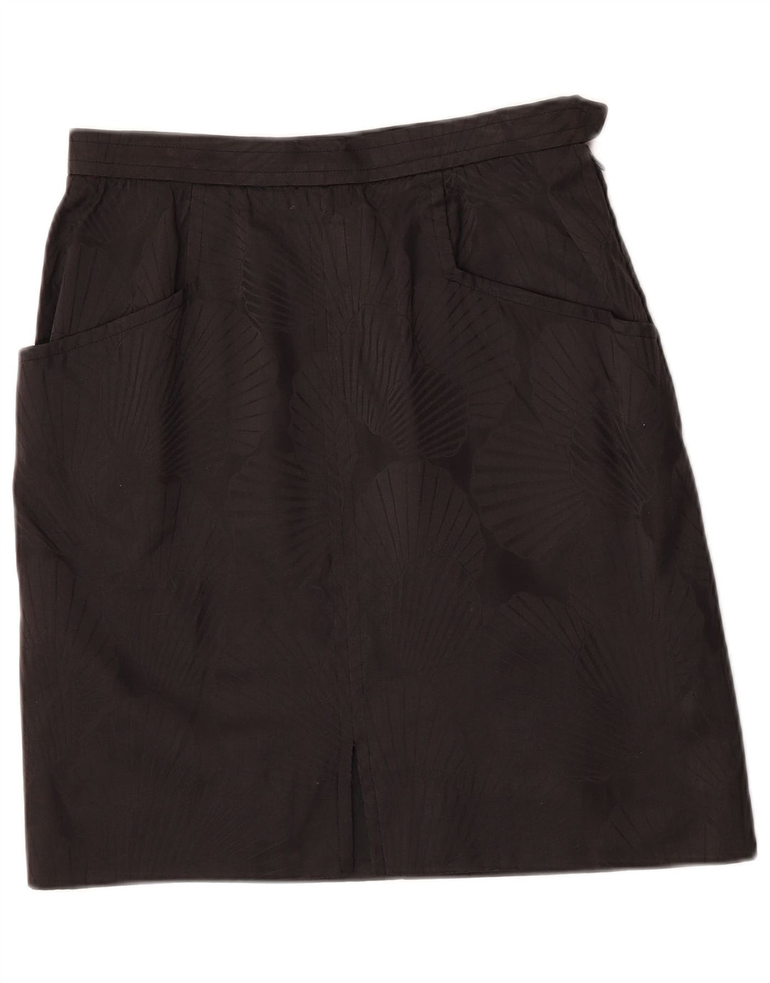 Gonna dritta da donna Saint Laurent IT 42 media W30 nera con motivo floreale