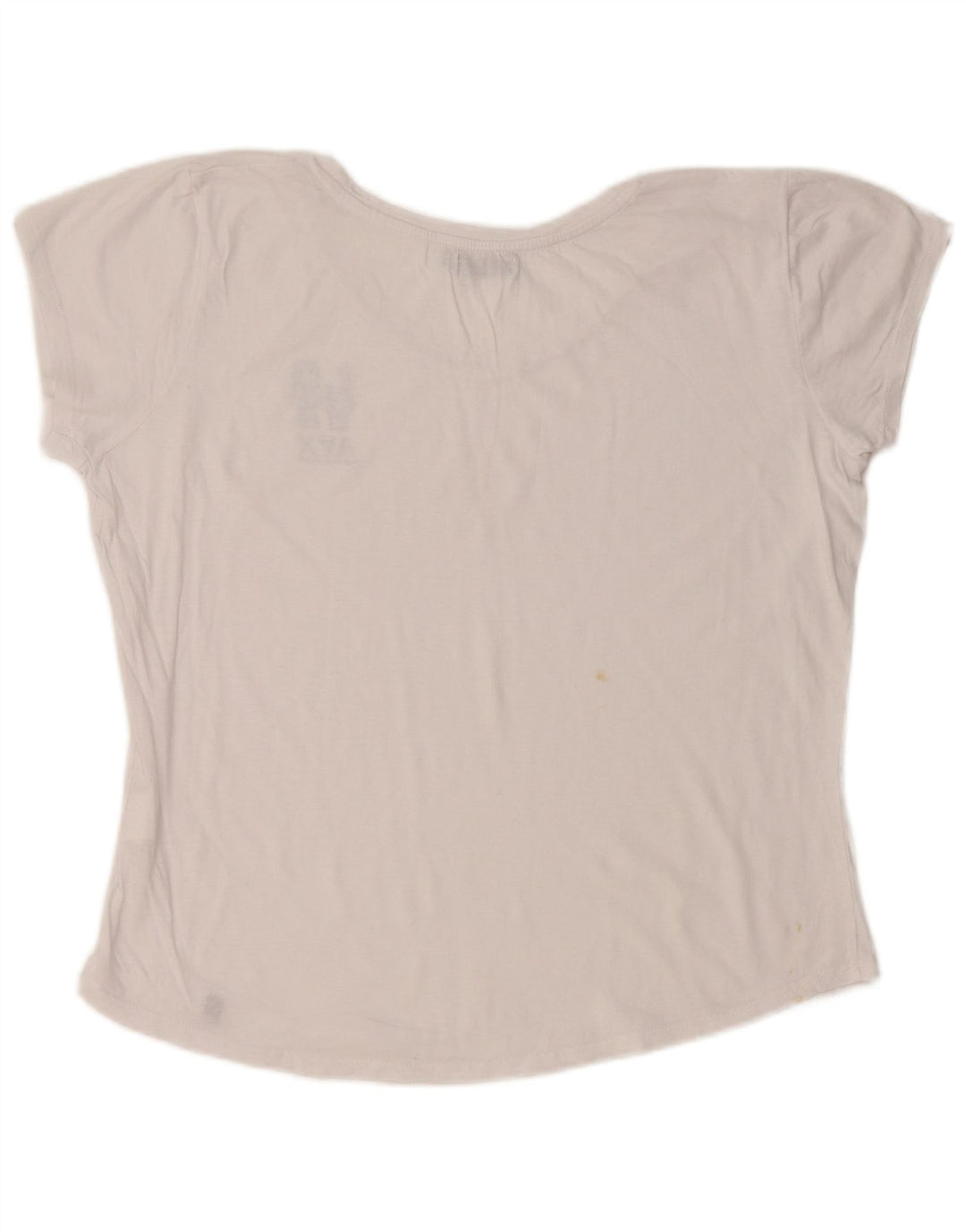 T-shirt grafica corta da donna AVIREX Top UK 22 2XL cotone bianco