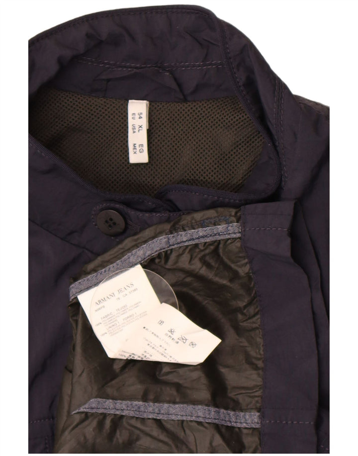 Giacca utility da uomo Armani Jeans UK 42 XL blu navy in poliammide