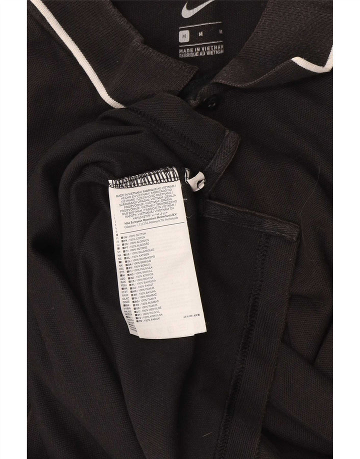 Polo NIKE da uomo in cotone a righe nere medie