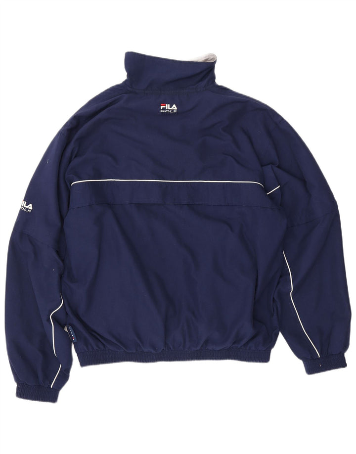 Giacca a vento pullover da uomo Fila UK 38 poliestere medio blu navy