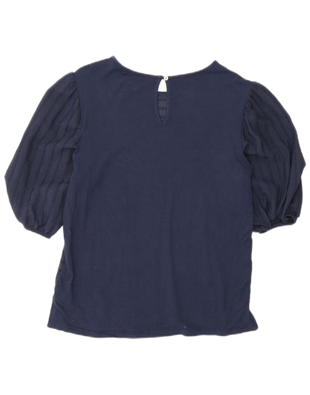 Top camicetta da donna Marks & Spencer UK 6 XS viscosa a righe blu navy