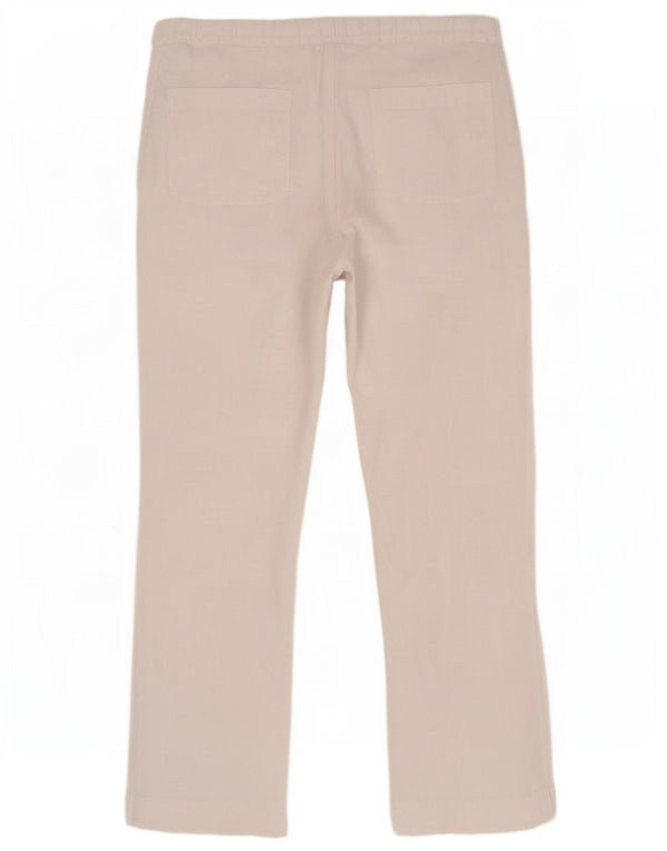 Pantaloni chino dritti da donna Boden UK 12 medi W34 L30 Lino bianco